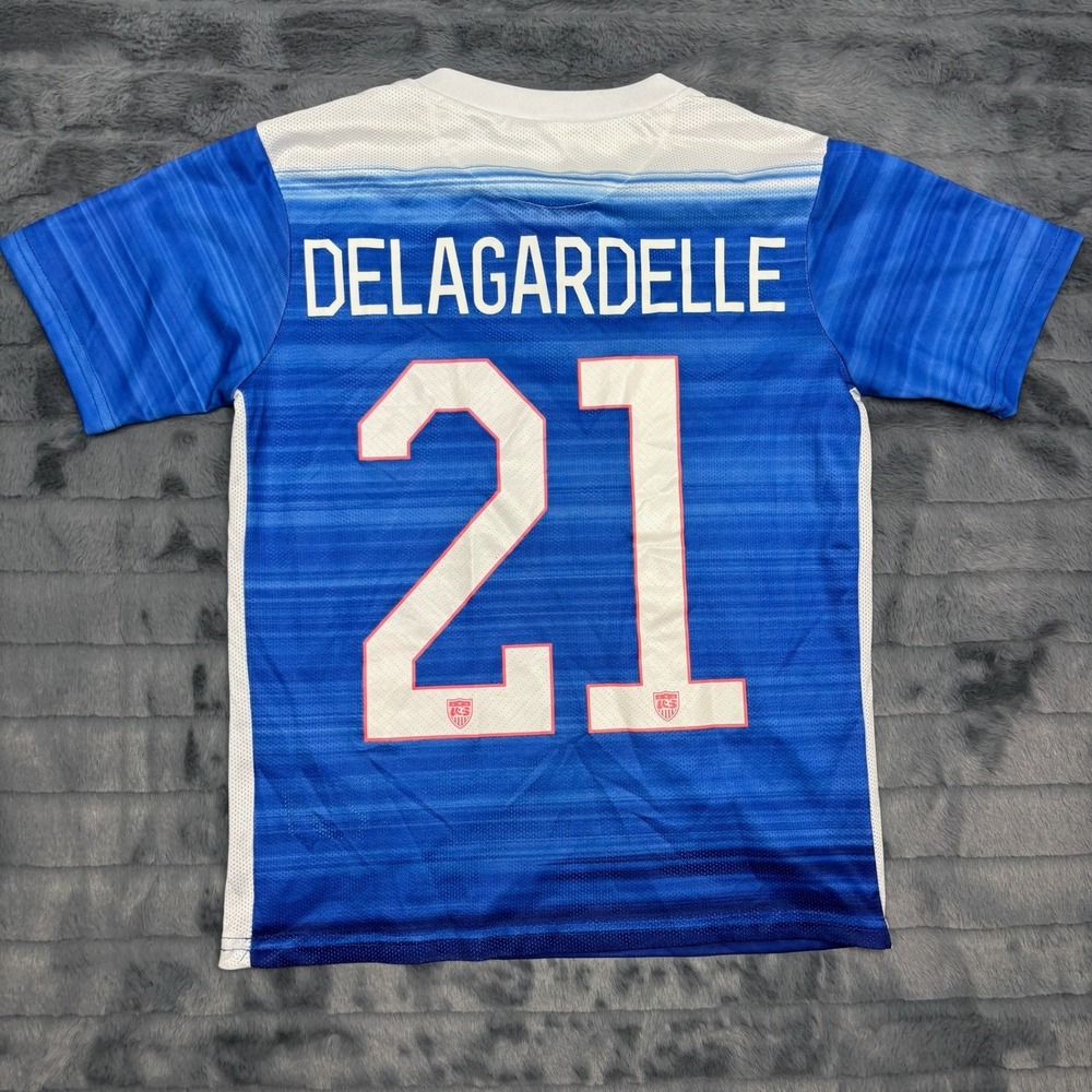 Nike Dri-FIT US Soccer Jersey Blue Gradient Delagardelle 21 Youth Medium
